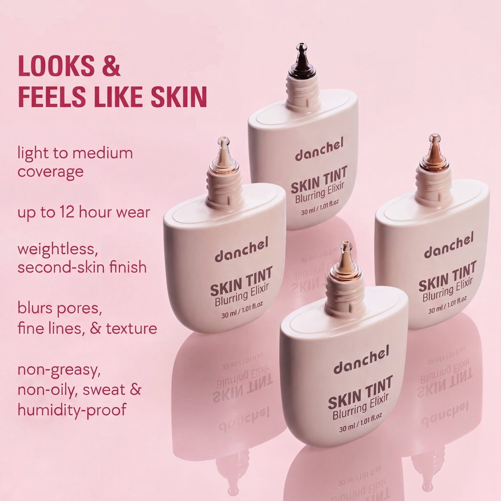 SOLA-GLOW LUME Velvet Foundation bottles featuring a weightless, skin-like finish and buildable coverage.