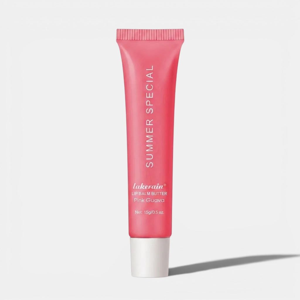 SOLA-GLOW Sola lip tint in Pink Guava, een hydraterende lipbalsem in een roze tube voor een glanzende finish.